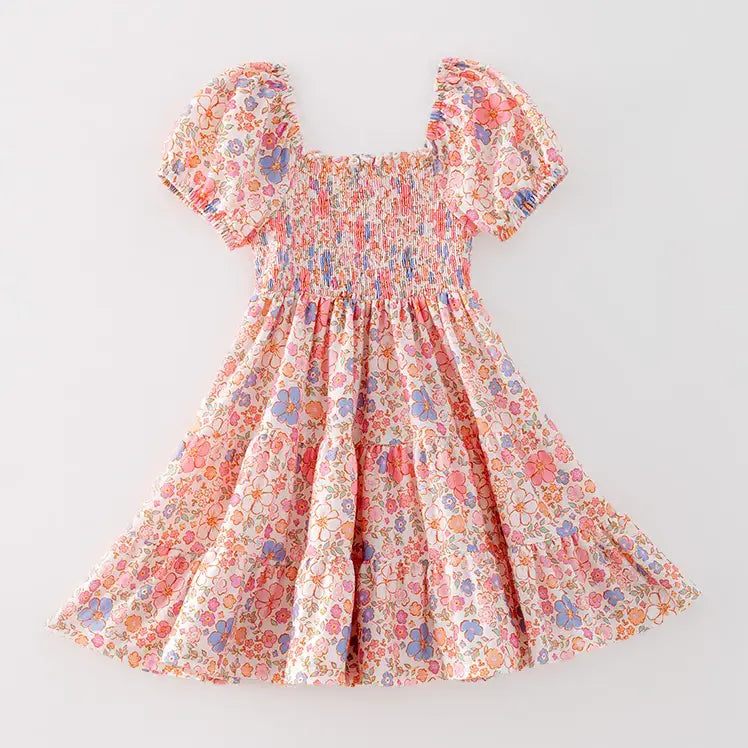 Summer Pink Floral Dress